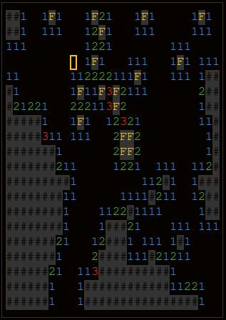 a Minesweeper gameboard